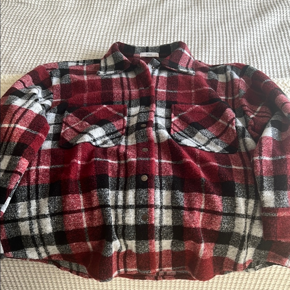 Talulah Red and Black Plaid Shirt